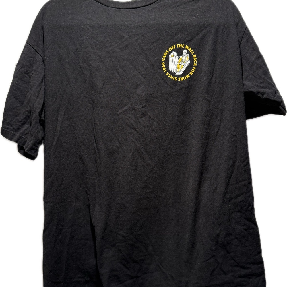 Vans Black Tee with Yellow Graphic